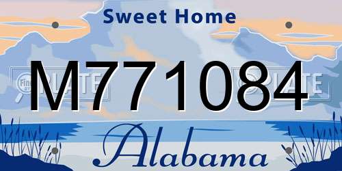 M771084 Alabama License Plate