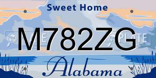 M782ZG Alabama License Plate