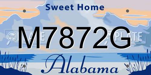 M7872G Alabama License Plate