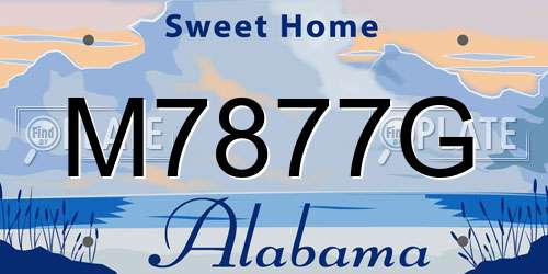 M7877G Alabama License Plate