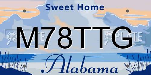 M78TTG Alabama License Plate