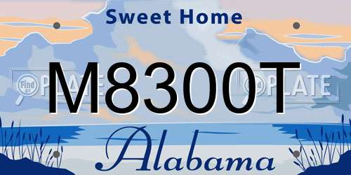 M8300T Alabama License Plate