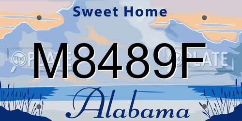 M8489F Alabama License Plate