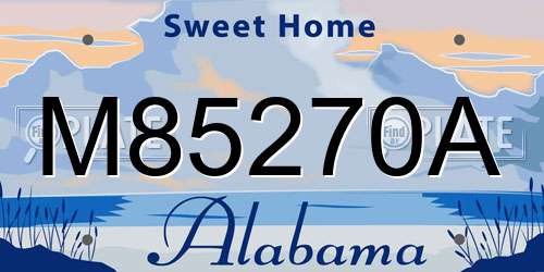M85270A Alabama License Plate