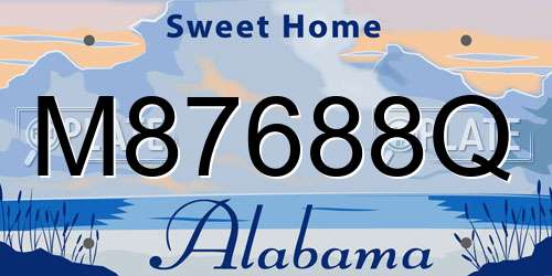M87688Q Alabama License Plate