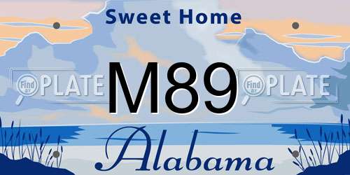 M89 Alabama License Plate