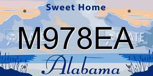 M978EA Alabama License Plate