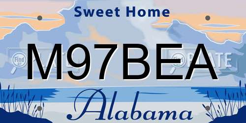 M97BEA Alabama License Plate