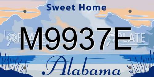 M9937E Alabama License Plate