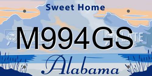 M994GS Alabama License Plate