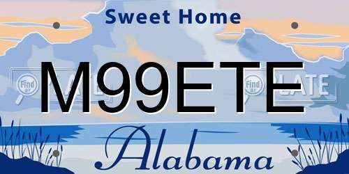 M99ETE Alabama License Plate