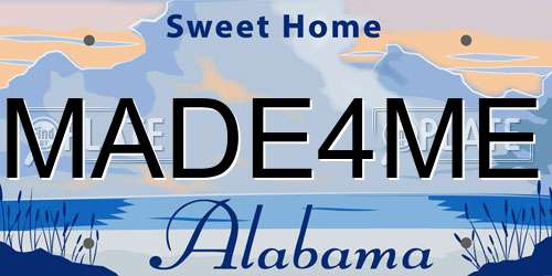 MADE4ME Alabama License Plate