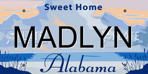 MADLYN Alabama License Plate