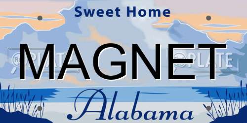 MAGNET Alabama License Plate