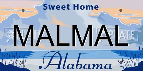 MALMAL Alabama License Plate