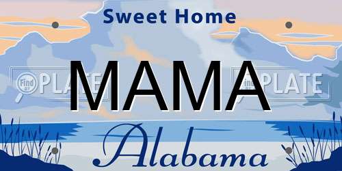 MAMA Alabama License Plate