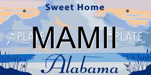 MAMII Alabama License Plate