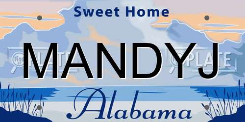 MANDYJ Alabama License Plate