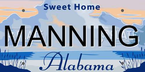 MANNING Alabama License Plate