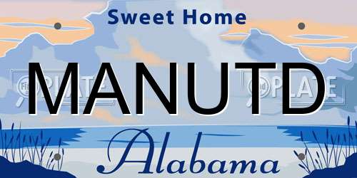 MANUTD Alabama License Plate