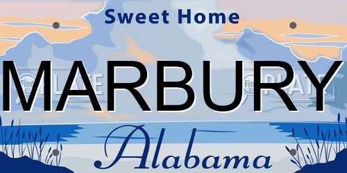 MARBURY Alabama License Plate