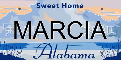 MARCIA Alabama License Plate