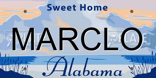 MARCLO Alabama License Plate