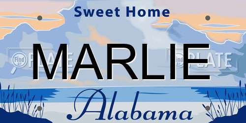 MARLIE Alabama License Plate