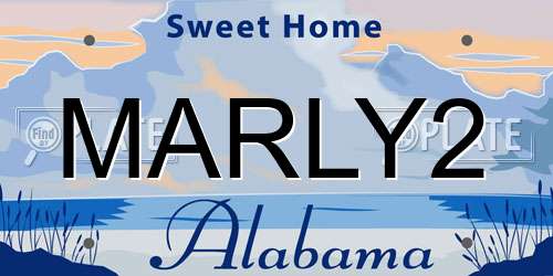 MARLY2 Alabama License Plate