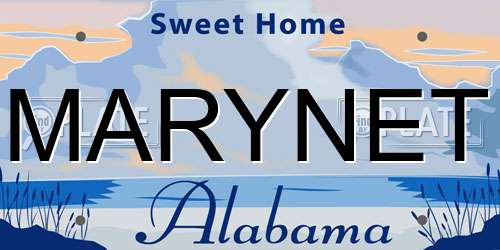 MARYNET Alabama License Plate