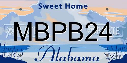 MBPB24 Alabama License Plate