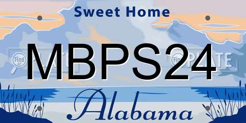 MBPS24 Alabama License Plate