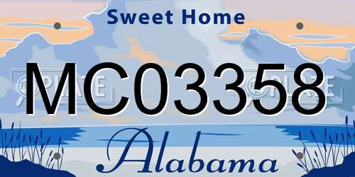 MC03358 Alabama License Plate