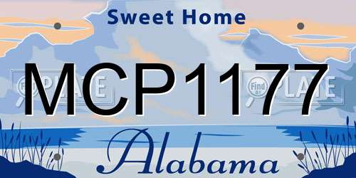 MCP1177 Alabama License Plate