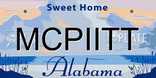 MCPIITT Alabama License Plate