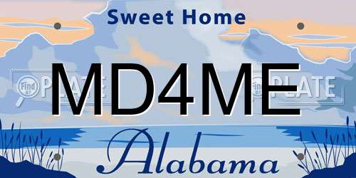 MD4ME Alabama License Plate
