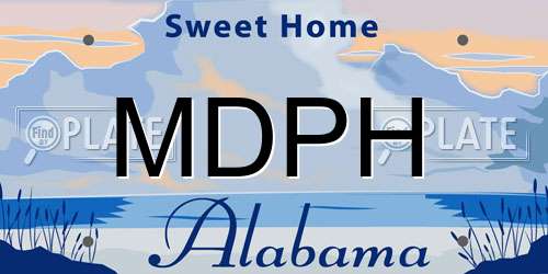 MDPH Alabama License Plate