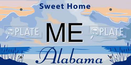 ME Alabama License Plate