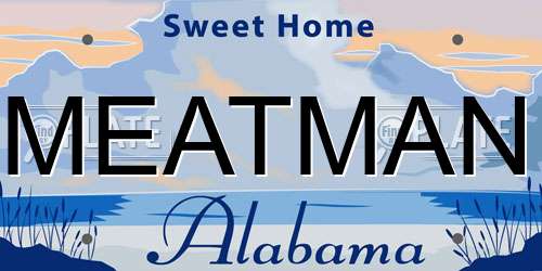MEATMAN Alabama License Plate