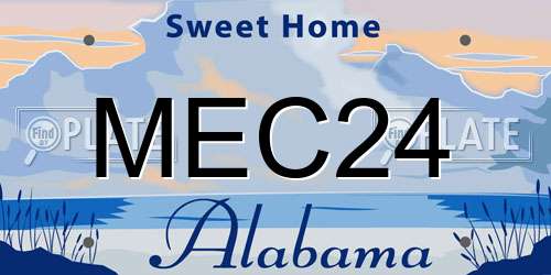 MEC24 Alabama License Plate
