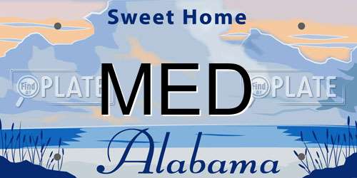 MED Alabama License Plate