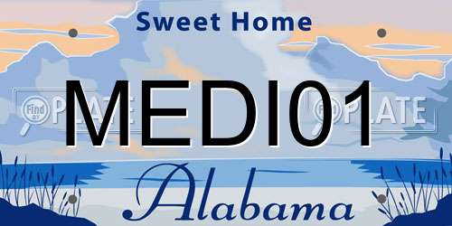 MEDI01 Alabama License Plate