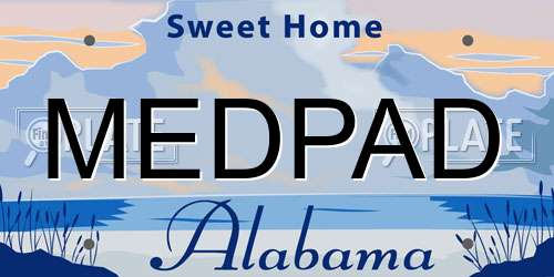 MEDPAD Alabama License Plate