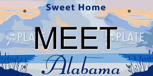 MEET Alabama License Plate