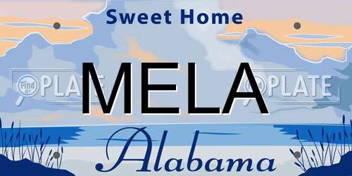 MELA Alabama License Plate