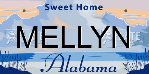 MELLYN Alabama License Plate