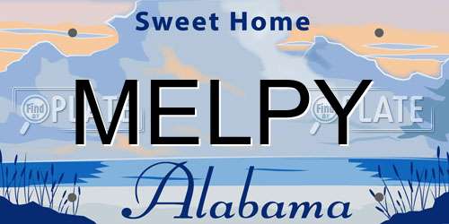 MELPY Alabama License Plate