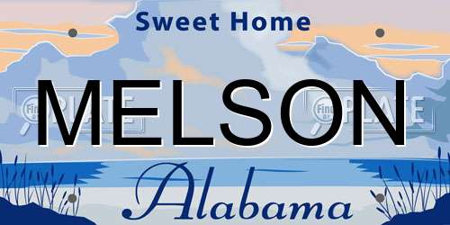 MELSON Alabama License Plate