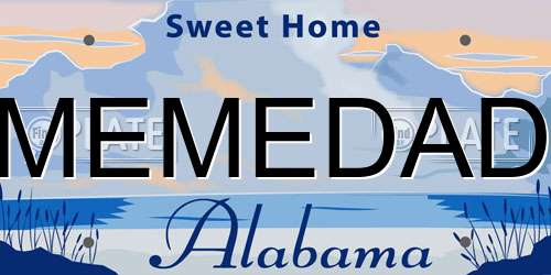 MEMEDAD Alabama License Plate