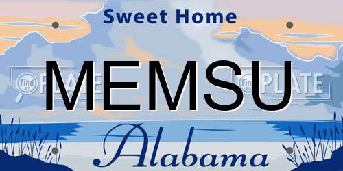 MEMSU Alabama License Plate